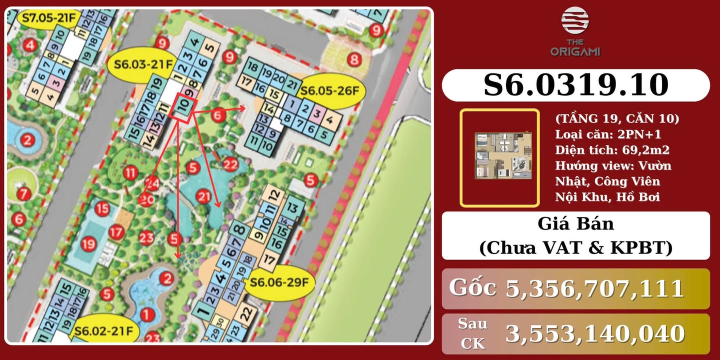Căn hộ Vinhomes Grand Park Thủ Đức 69m² giá 3.979 tỷ - View vườn Nhật tuyệt đẹp!