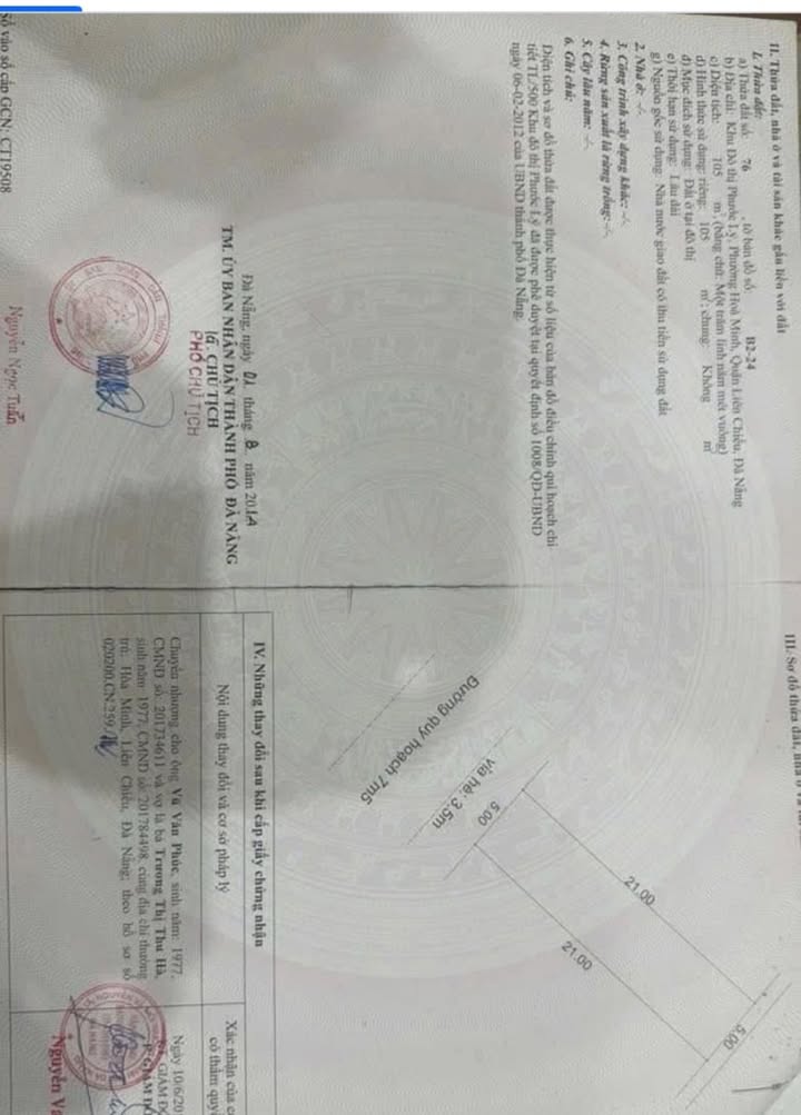 Đất nền mặt tiền Phước Lý 12, Quận Liên Chiểu 105m² giá 4 tỷ - Cơ hội đầu tư tuyệt vời!