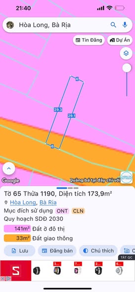 Lô đất mặt tiền đường 18, phường Tam Long, giá 1.95 tỷ - Đầu tư sinh lời ngay!