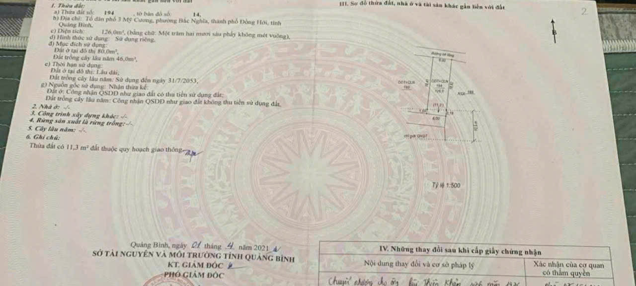 Đất nền Bắc Nghĩa Đồng Hới 126m² giá 800 triệu - Đầu tư sinh lời ngay!