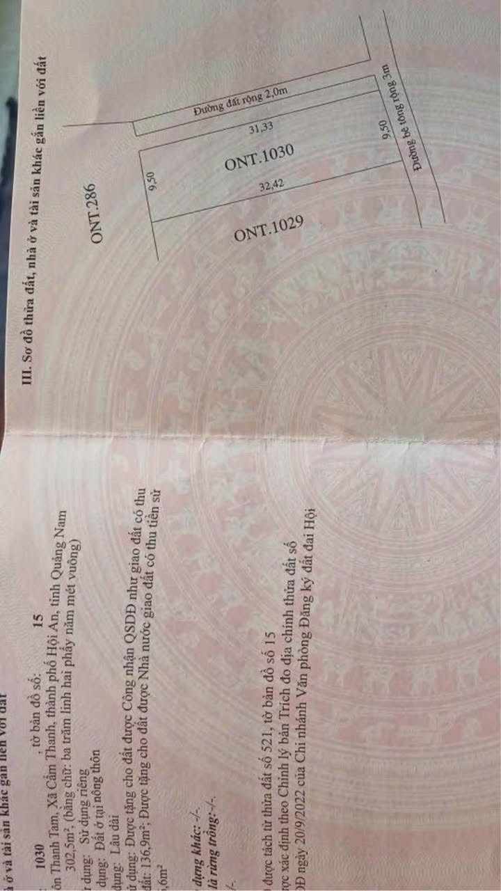 Đất nền Cẩm Thanh, Hội An 302m² giá 6.444 tỷ - Tiềm năng phát triển lâu dài!