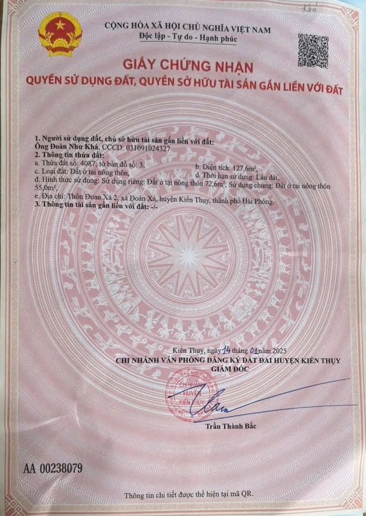 Đất nền đẹp Đoan Xá 72.6m² giá 1.2 tỷ - Đầu tư sinh lời ngay!