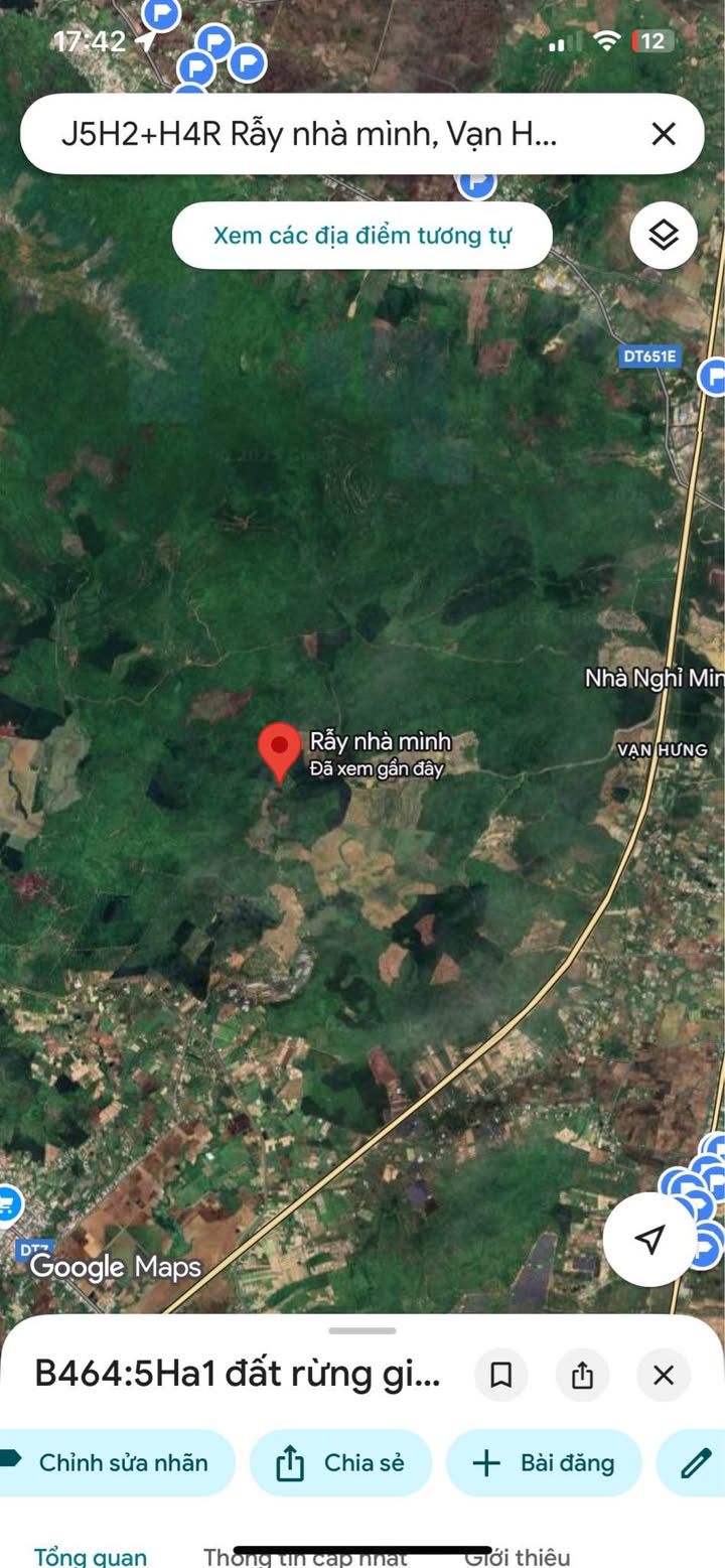 Đất rừng Vạn Hưng 5Ha giá 750 triệu - Cơ hội đầu tư tuyệt vời!