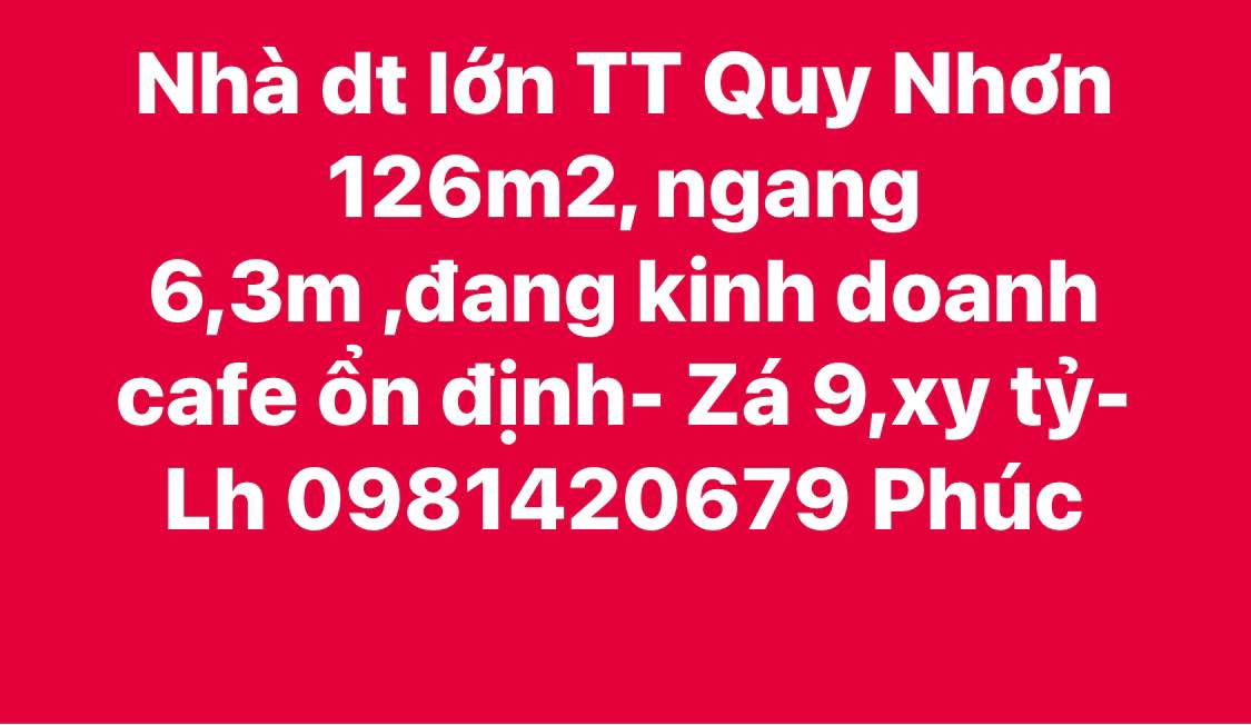 Bán nhà mặt tiền kinh doanh Lê Hồng Phong, Quy Nhơn 126m² - Giá chỉ 9 tỷ!