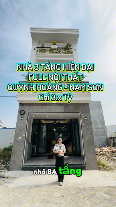 Nhà 3 tầng đường Quỳnh Hoàng 60m² giá 3 tỷ - Thiết kế hiện đại, dọn vào ở ngay!