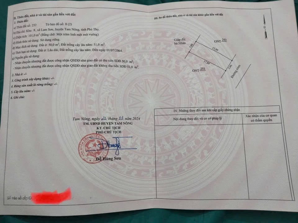 Đất nền khu dân cư Lam Sơn, Tam Nông, Phú Thọ 203m² - Giá thỏa thuận cho đầu tư hiệu quả!