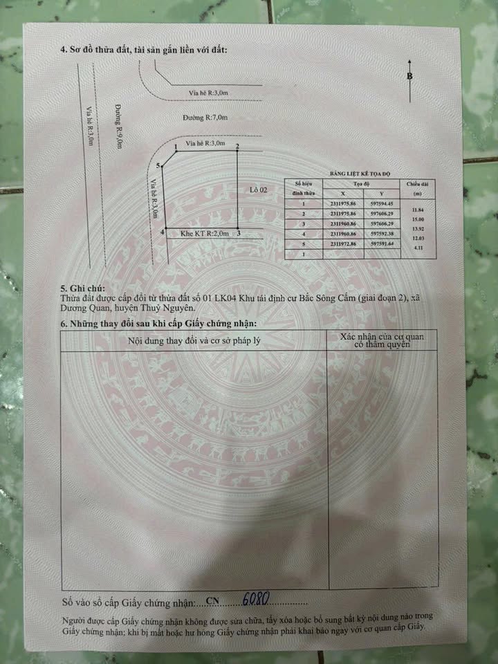 Đất dự án tái định cư Bắc Sông Cấm Thủy Nguyên 211m² giá 13 tỷ - Đầu tư sinh lời hấp dẫn!