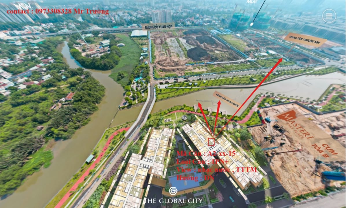 Căn hộ Masteri Park Place Thủ Đức 52m² giá 7.2 tỷ - View nhạc nước đẳng cấp!