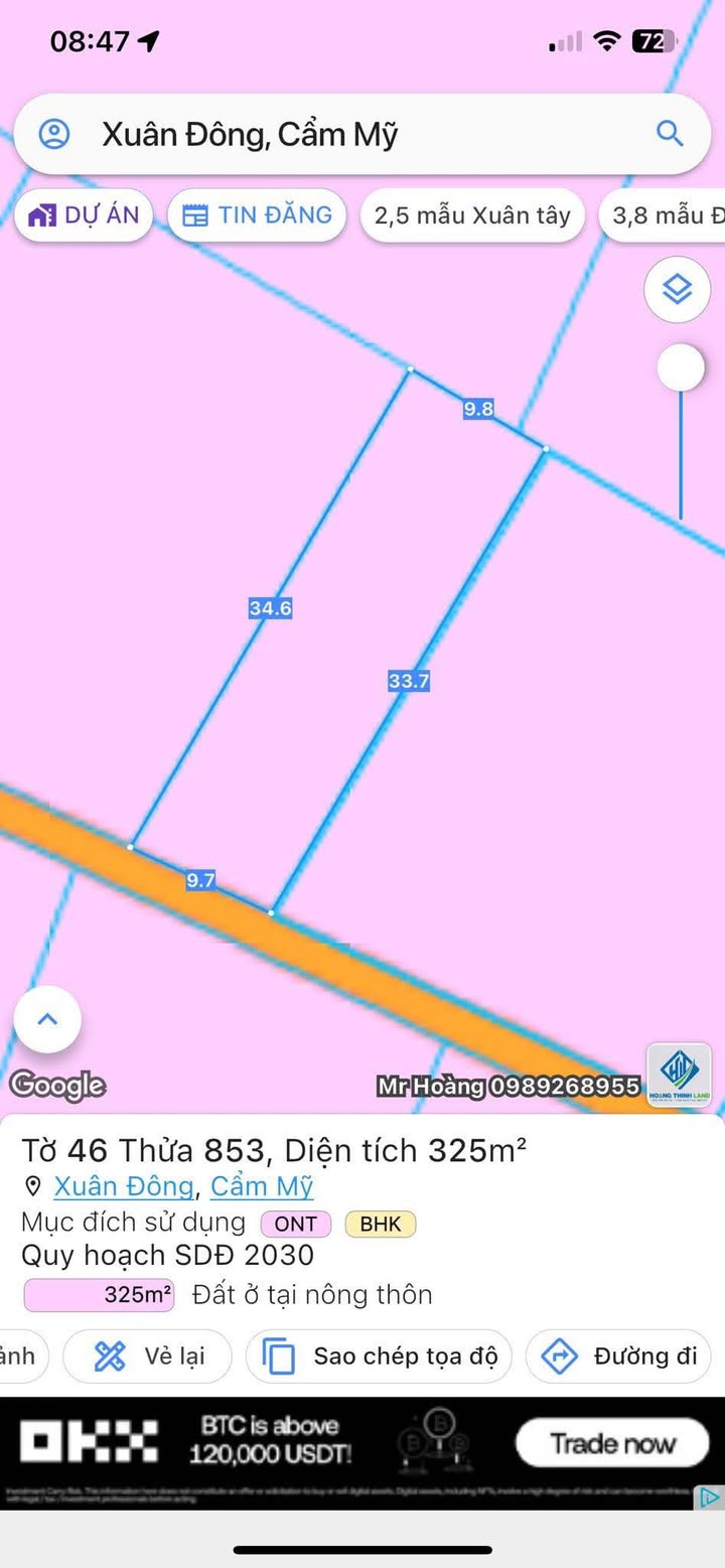 Đất nền xã Xuân Đông 325m² giá 1 tỷ - Vị trí đẹp, pháp lý rõ ràng!