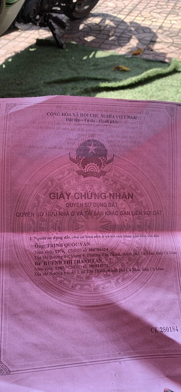 Đất nền 330m² phường Tân Thành Cà Mau giá 550 triệu - Cơ hội đầu tư hấp dẫn!