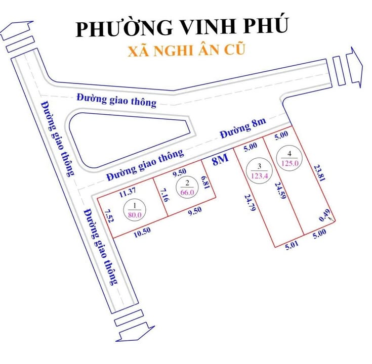 Đất Nghi Ân Vinh 66m² giá 1.1 tỷ - Đường rộng ô tô vào tận nơi!