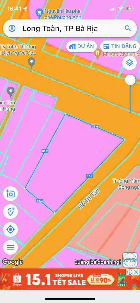 Đất góc 2 mặt tiền Võ Thị Sáu, Bà Rịa - Vũng Tàu, 627m² - Thích hợp kinh doanh đa dạng!