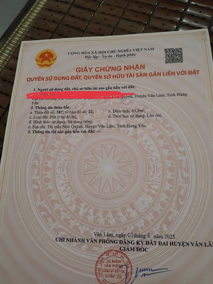 Đất nền Ngô Xuyên Như Quỳnh 65.8m² giá thương lượng - Phong thủy tốt, ô tô đỗ cửa!