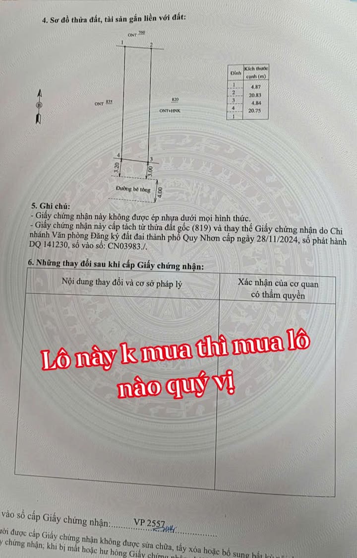 Đất thổ cư Phước Mỹ, Quy Nhơn 100m² giá 400 triệu - Đầu tư sinh lời ngay!