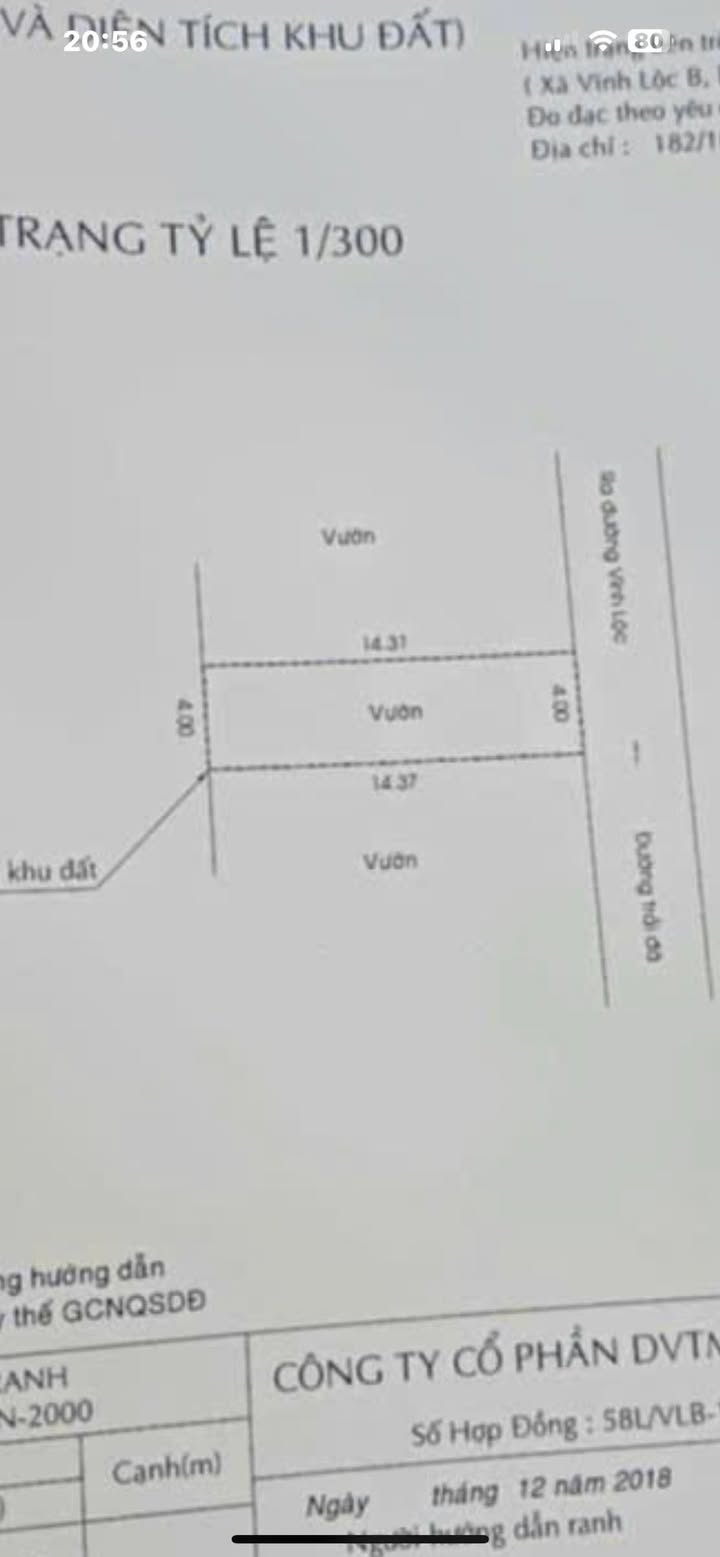 Đất nền Vĩnh Lộc B, Bình Chánh 58m² giá 400 triệu - Cơ hội đầu tư hấp dẫn!