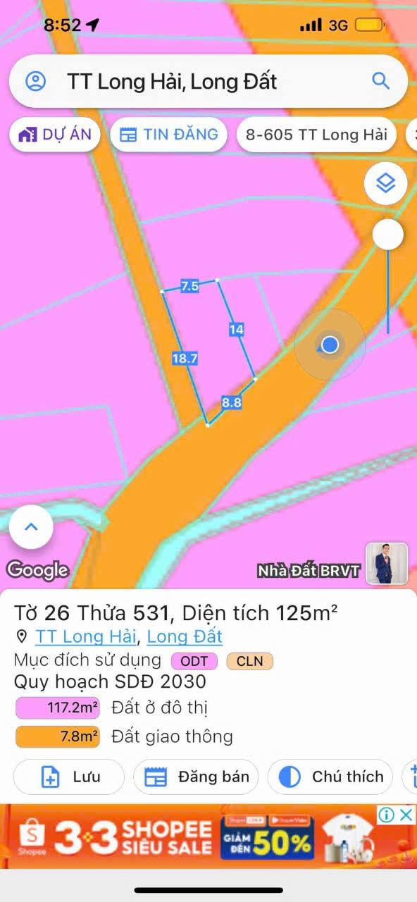 Đất nền Long Hải Bà Rịa - Vũng Tàu 70m² giá 1.75 tỷ - Cơ hội đầu tư tuyệt vời!