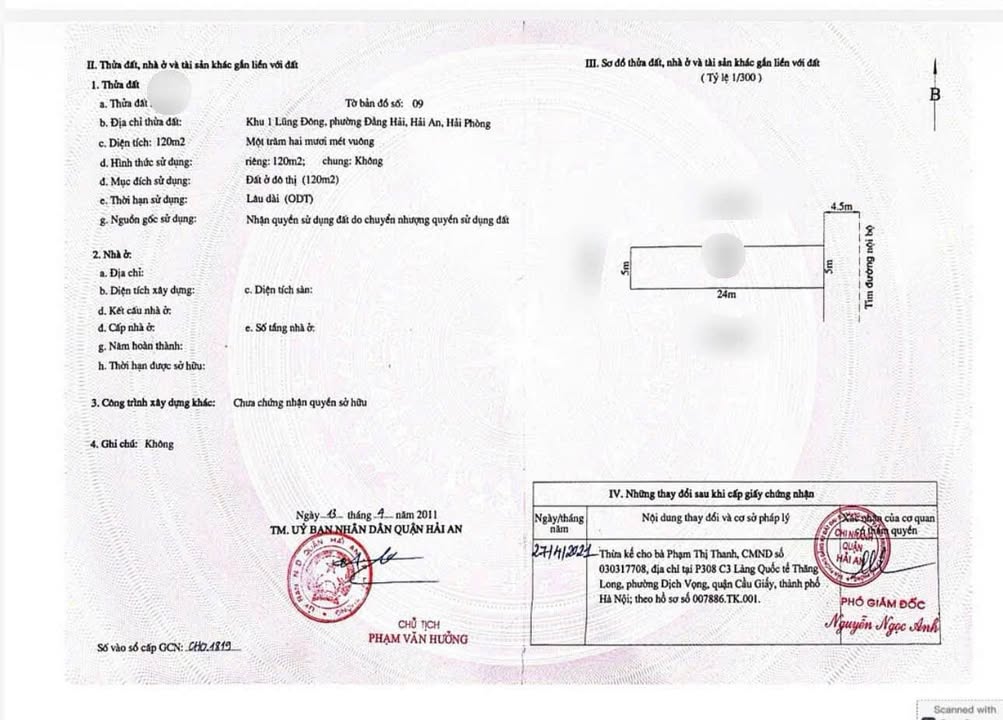 Đất TĐC Đồng Dứa Hải An 120m² giá 5.4 tỷ - Sổ đỏ chính chủ