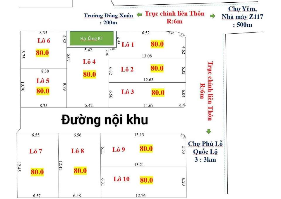 Đất nền thôn Yêm, xã Đông Xuân 80m² - Đầu tư sinh lời ngay!