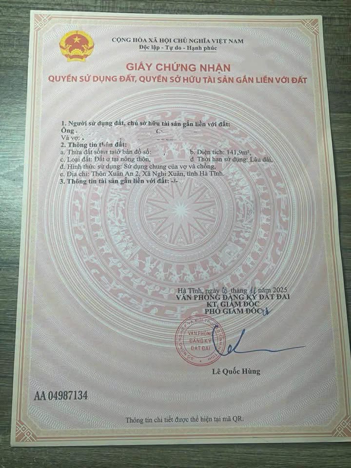 Nhà 2 tầng Thôn Xuân An 2, Nghi Xuân, 141.9m² giá 3.62 tỷ - Đường rộng thông thoáng!