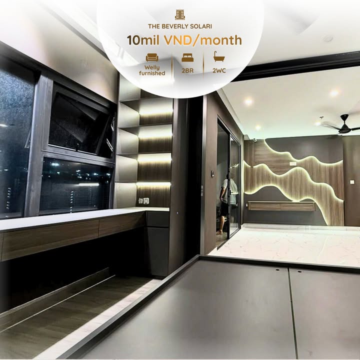 Căn hộ The Beverly Solari Thủ Đức 2PN giá 10 triệu - Full nội thất cao cấp sẵn sàng vào ở!
