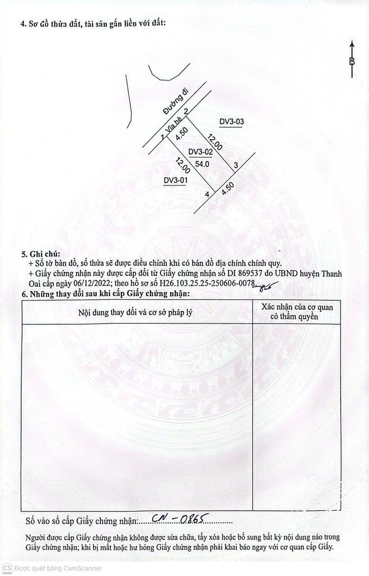 Đất dịch vụ X3 Song Khê Thanh Oai 54m² giá thỏa thuận - Sổ đỏ chính chủ, phong thủy tốt!