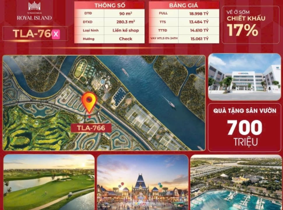 Shophouse TLA-76X Thủy Nguyên 90m² giá 13.484 tỷ - Cơ hội đầu tư hiếm có!