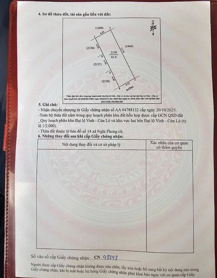 Đất nền Nghi Phong 61m² giá 1.4 tỷ - Sát đường 72M, vị trí đắc địa!