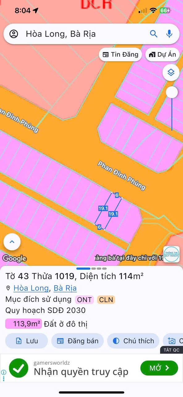 Nhà bán gấp mặt tiền đường Phan Đình Phùng, Hòa Long 114m² giá 2.6 tỷ - Cơ hội vàng cho đầu tư!