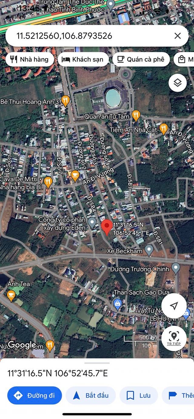 Đất nền SVĐ Tân Bình, Đồng Xoài 125m² giá 1 tỷ - Cơ hội đầu tư hấp dẫn!