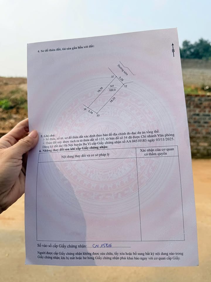 Đất nền Phú Mỹ B, Ba Vì 100m² giá chỉ 600 triệu - Đường lớn ô tô vào tận nơi!