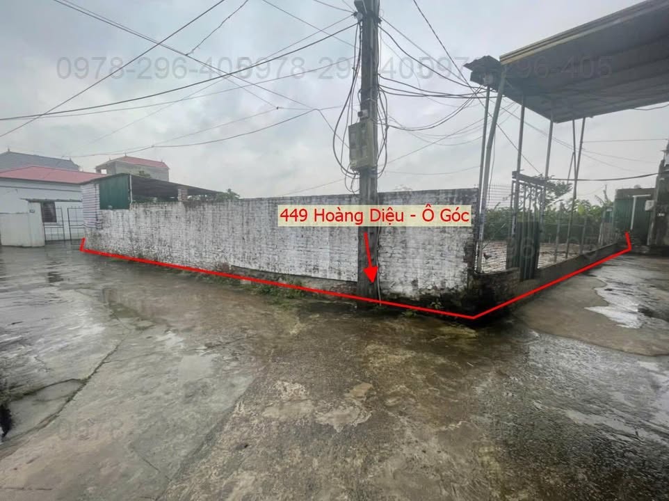Đất thổ cư 449m² tại Hoàng Diệu - Lô góc 3 mặt thoáng, giá đầu tư cực tốt!