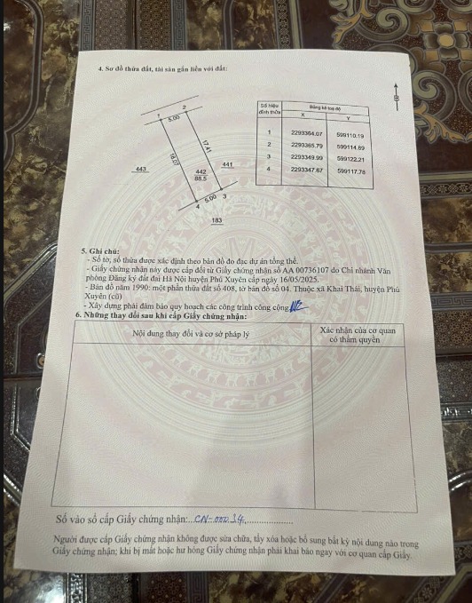 Đất nền Khai Thái, Phú Xuyên 88m² giá 1.1 tỷ - Vị trí đắc địa, ô tô vào tận nơi!