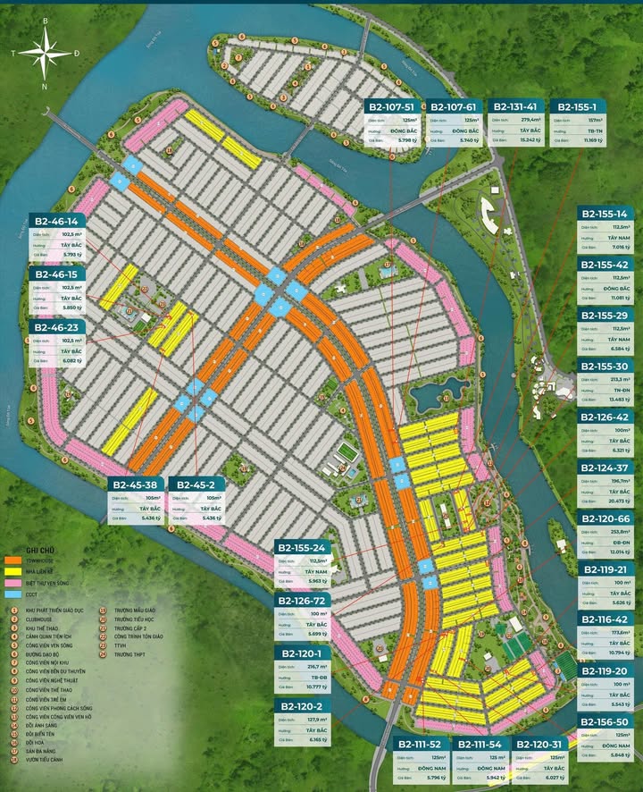 Đất nền Sun Riverpolis Hòa Quý 125m² giá 5.8 tỷ - Hướng Đông Bắc, sổ đỏ chính chủ!