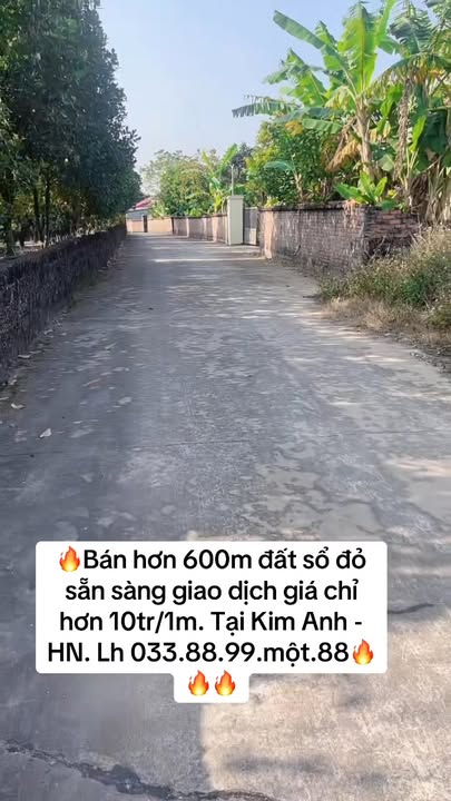 Đất nền 600m² tại xã Kim Anh, Sóc Sơn - Sổ đỏ chính chủ, giao dịch ngay!