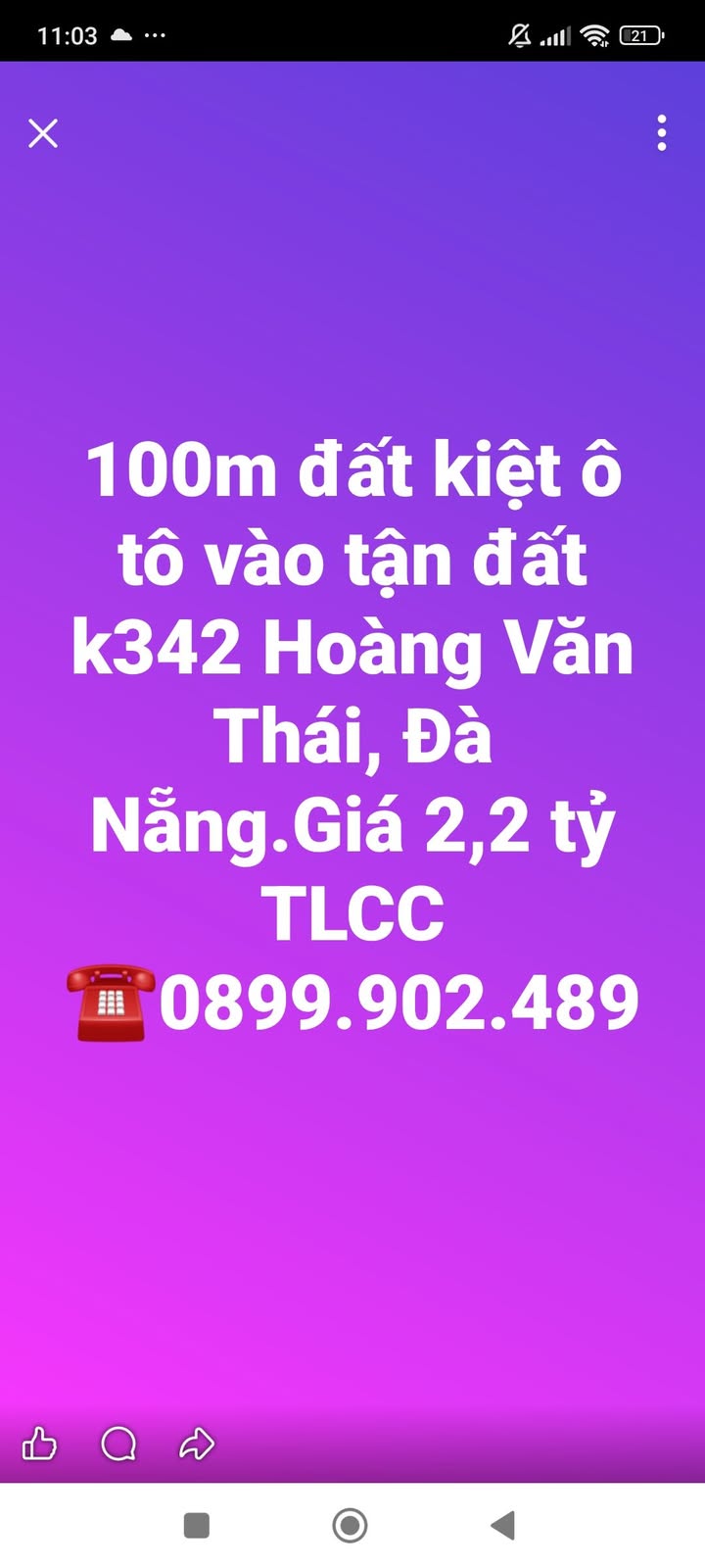 Đất kiệt ô tô vào tận nơi tại K342 Hoàng Văn Thái, Đà Nẵng 100m² giá 2.2 tỷ - Cơ hội đầu tư hấp dẫn!