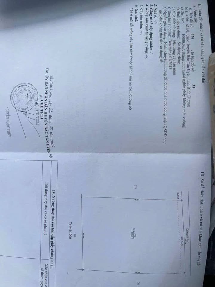 Đất nền Bắc Tân Uyên 10.000m² giá 25 tỷ - Tiềm năng đầu tư lớn!