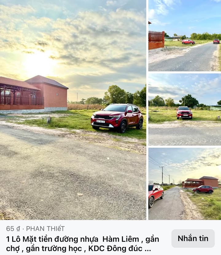 Đất nền mặt tiền đường Hàm Liêm 161m² giá 650 triệu - Cơ hội đầu tư hấp dẫn!