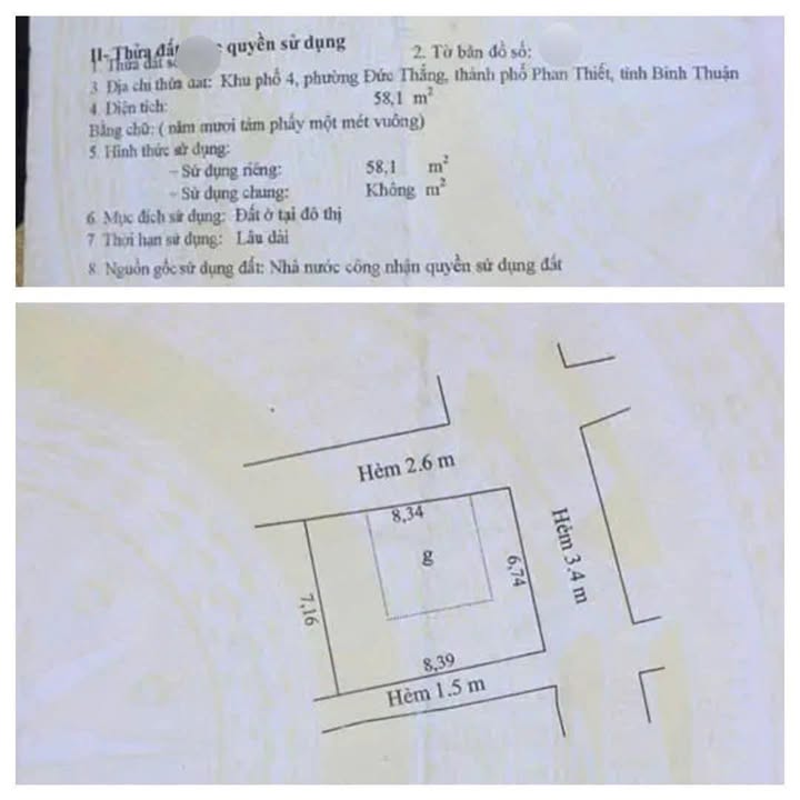 Đất thổ cư 3 mặt tiền Đức Thắng 58,1m² giá 1,8 tỷ - Vị trí đắc địa, không thể bỏ qua!