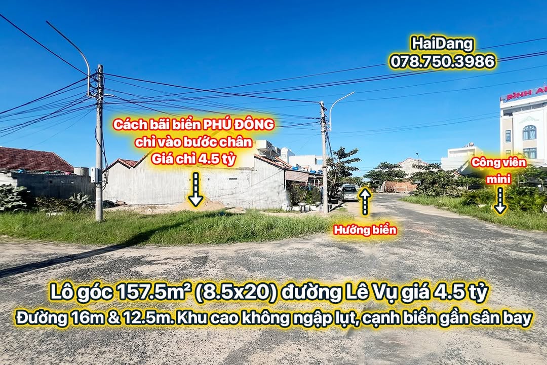 Đất nền Sông Cầu Phú Yên 157.5m² giá 4.5 tỷ - Cách biển chỉ vài bước!