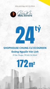 Shophouse Eco Green Saigon Quận 7 172m² giá 24 tỷ - Đầu tư sinh lời ngay hôm nay!
