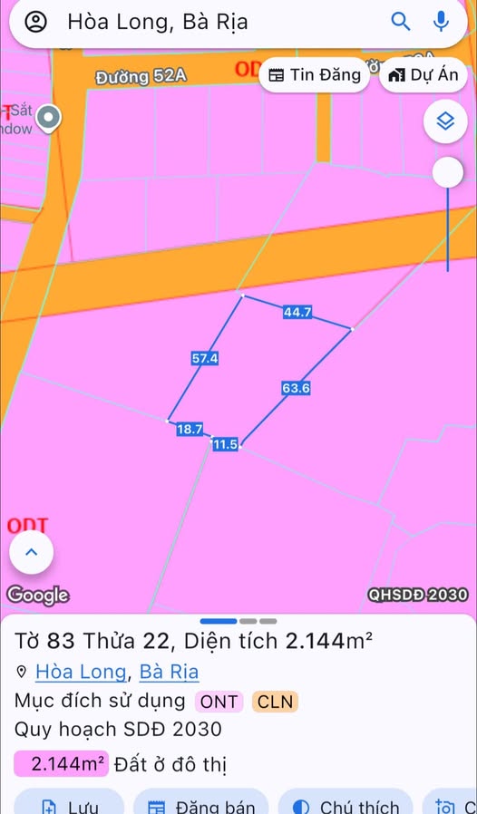 Đất nền Hoà Long Bà Rịa 1140m² giá 7.9 tỷ - Cơ hội đầu tư hiếm có!