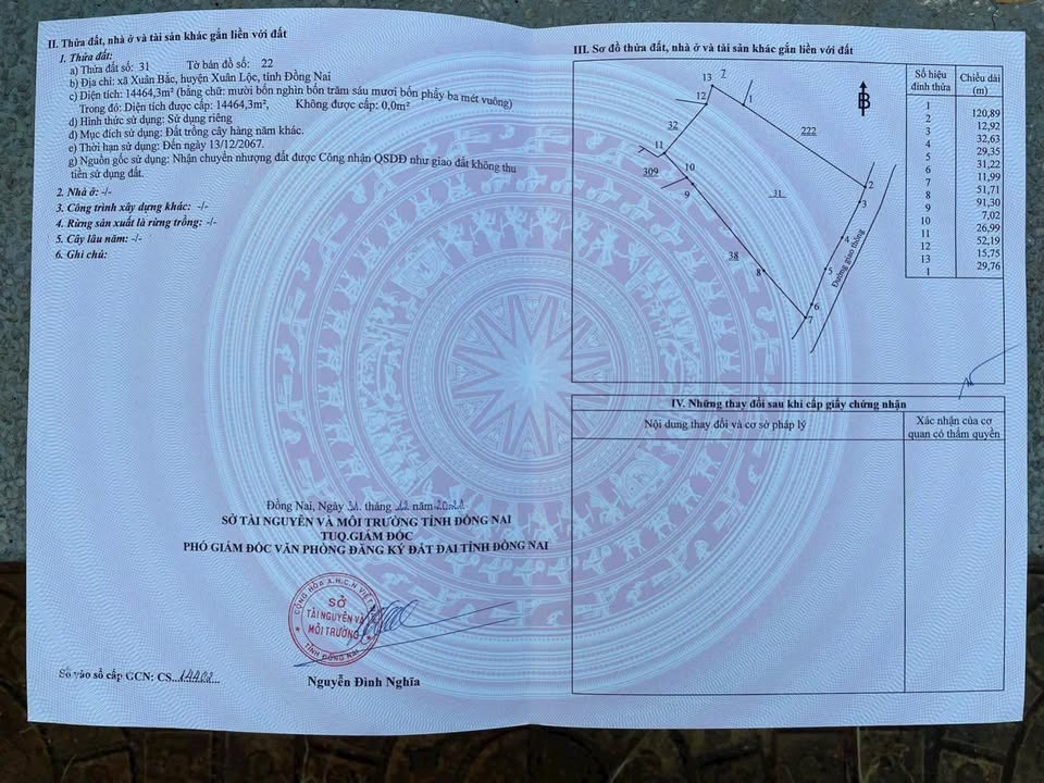 Đất nền xã Xuân Bắc, huyện Xuân Lộc 20.886m² giá 7.5 tỷ - Mặt tiền đường bê tông thuận lợi!