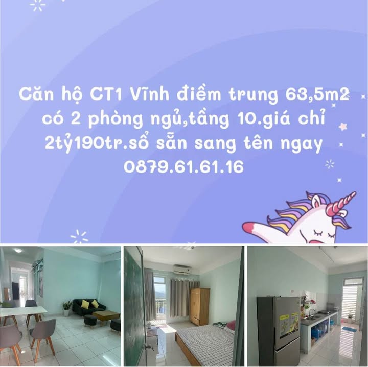 Căn hộ CT1 Vĩnh Hiệp Nha Trang 63m² giá 2.19 tỷ - Sẵn sàng sang tên ngay!