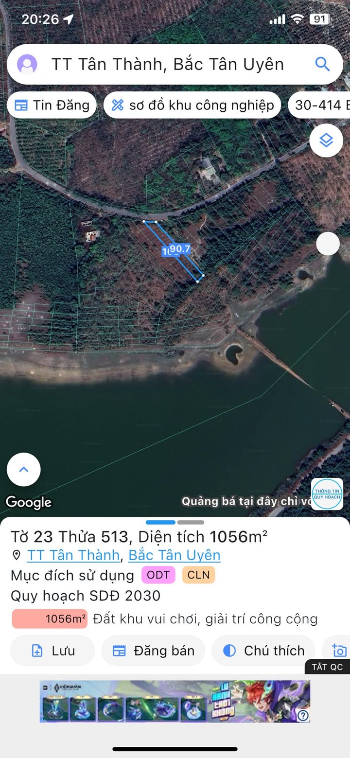 Đất thổ cư mặt tiền đường Tân Thành 43, 1100m² giá 2.5 tỷ - Cơ hội đầu tư hấp dẫn!