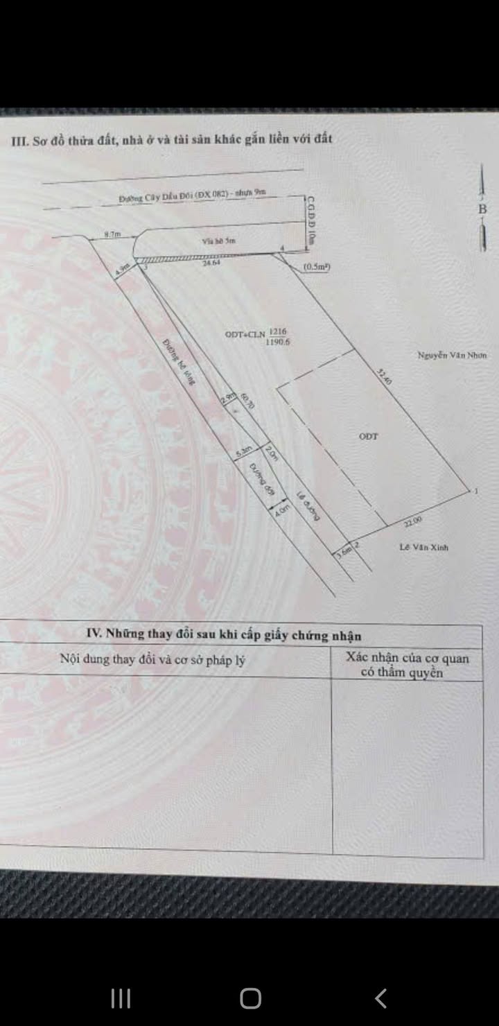 Đất thổ cư Định Hòa, Thủ Dầu Một 1190m² giá 27 tỷ - Mặt tiền 2 đường lớn!