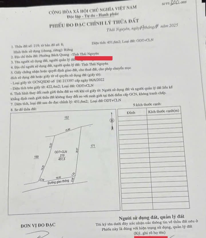 Nhà cấp 4 tại Bách Quang, Sông Công 451m² giá 1 tỷ - Gần trường THCS Bách Quang!
