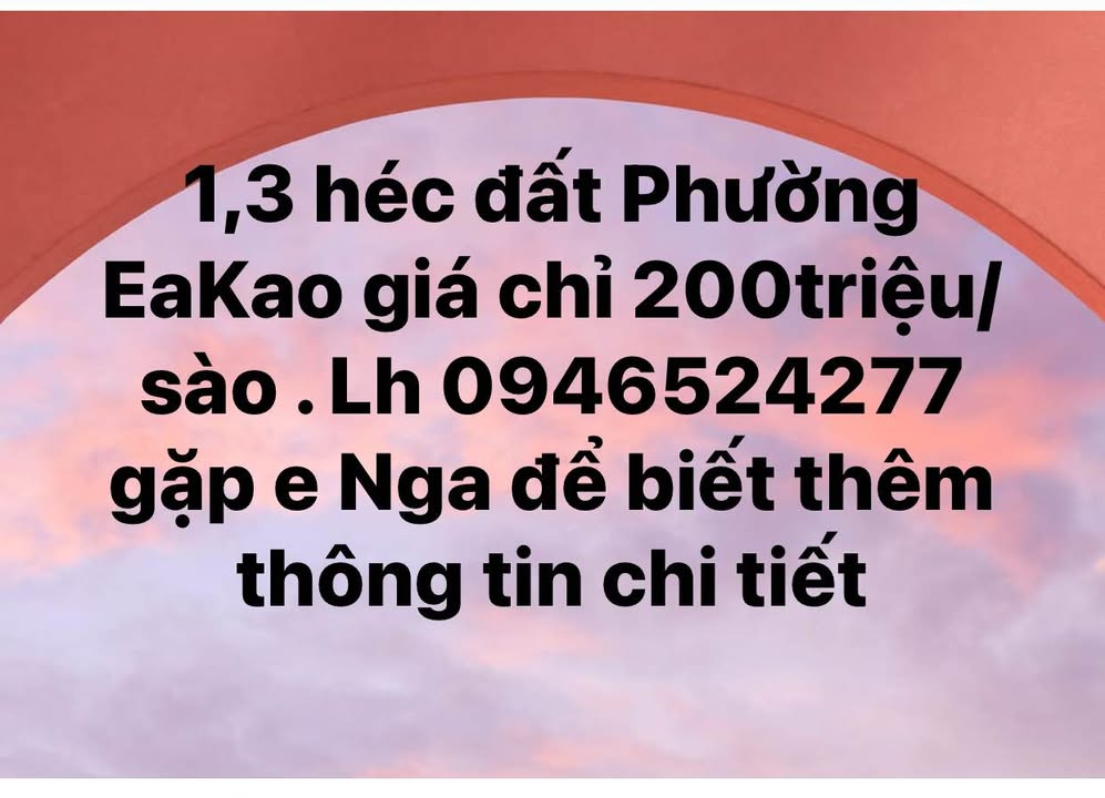 Đất nền 1,3 hecta phường Ea Kao giá chỉ 2.769 tỷ - Cơ hội đầu tư hấp dẫn!