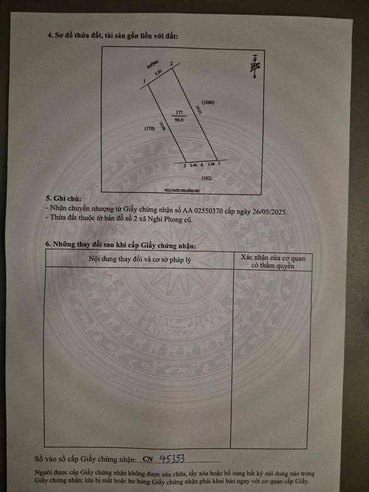 Đất nền Xóm 1 Nghi Phong 96m² giá 2.5 tỷ - Cơ hội đầu tư hấp dẫn!