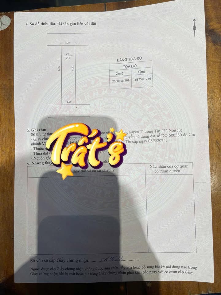 Đất nền Thường Tín 20m² giá 6 tỷ - Mặt tiền ô tô, cơ hội đầu tư hấp dẫn!