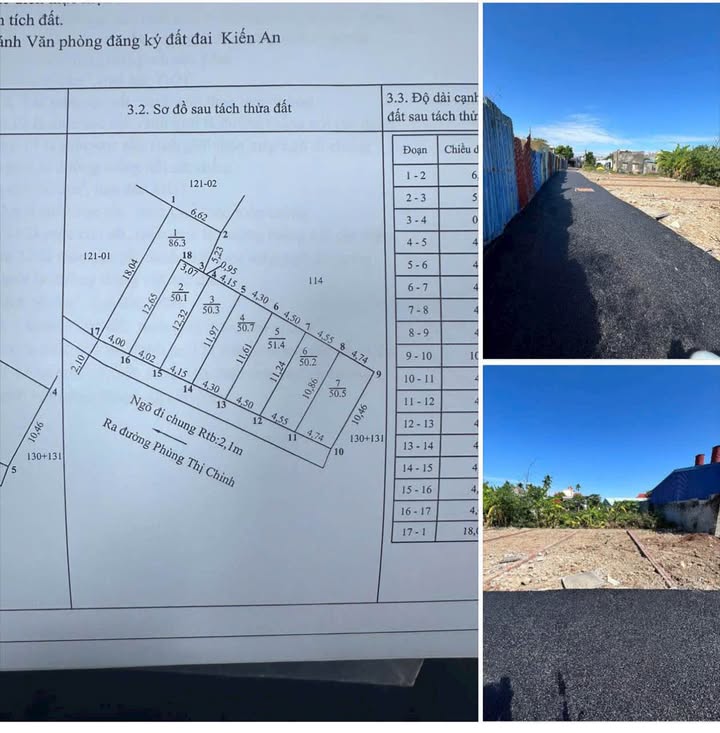 Đất nền đường Phùng Thị Trinh, quận Kiến An 50.2m² giá 1.5 tỷ - Vị trí đẹp, thuận tiện!